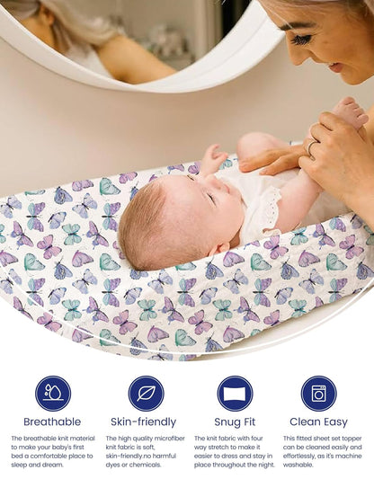 TotAha Premium Stretchy Changing Pad Cover, Buttery Soft Diaper Changing Pad Covers for Girls Boys