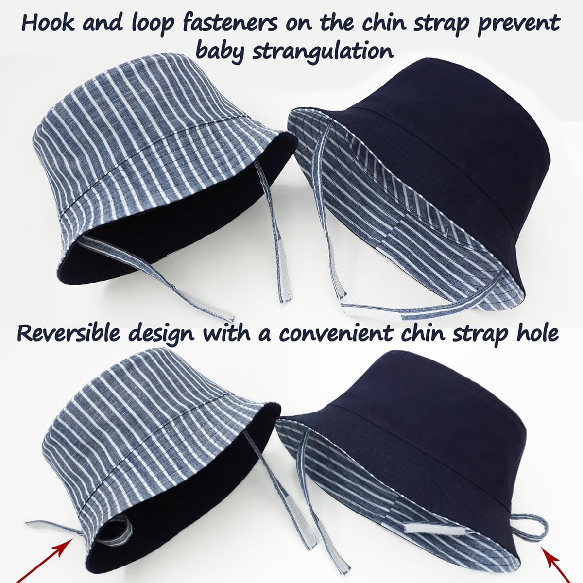 Keepersheep Baby Baseball Cap Infant Sun Hat, Cotton Knit with Soft Brim, Adjustable Soft Newborn