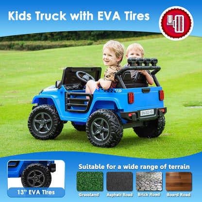 24V 2 Seater Ride On Truck with Remote Control 4WD Electric Car for Kids Ride On Car Battery