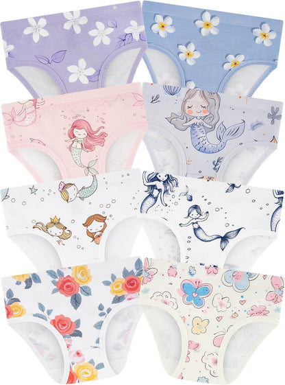 Girls' Underwear,Soft Cotton Tagless Panties for Toddlers' & Little Kids Comfort,Breathable