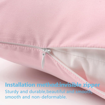 TILLYOU Toddler Pillowcase 2 Pack with Zipper,Silky Soft Microfiber 13" x 18" Kids Travel Pillow