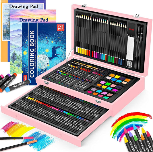 iBayam Arts and Crafts Gifts for Kids 6-14 Year, Teens Girls Christmas Gifts, 150-Pack Art Set Kits