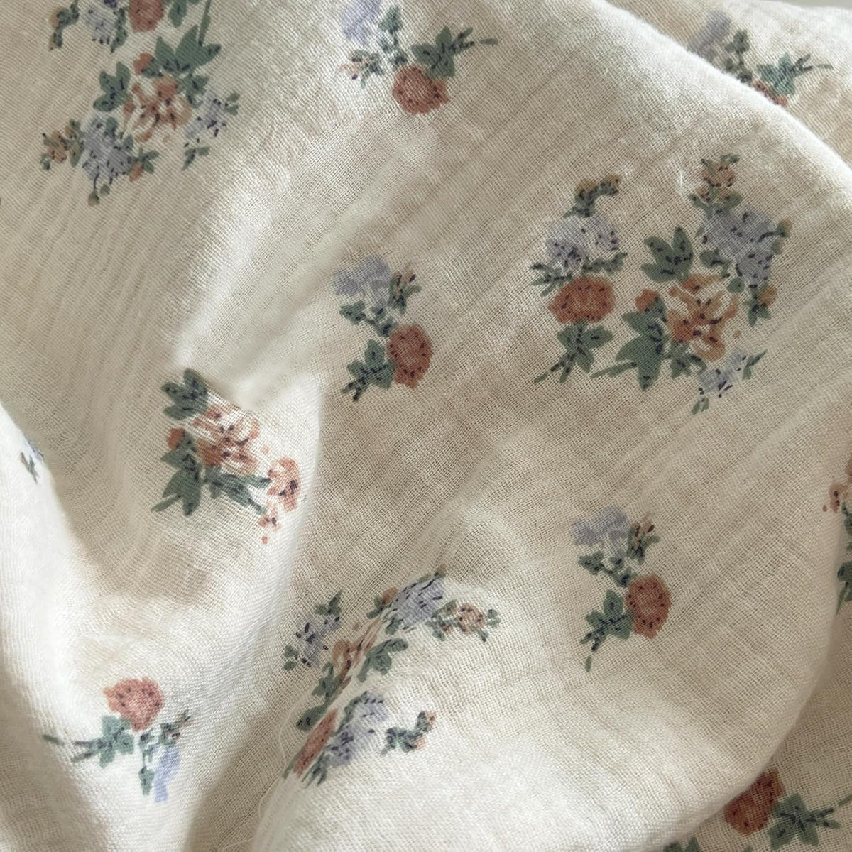 BuLuTu 2 Layers Muslin Toddler Pillowcases Fits for Crib Cot Cradle, Cotton Floral Pillow Cases for