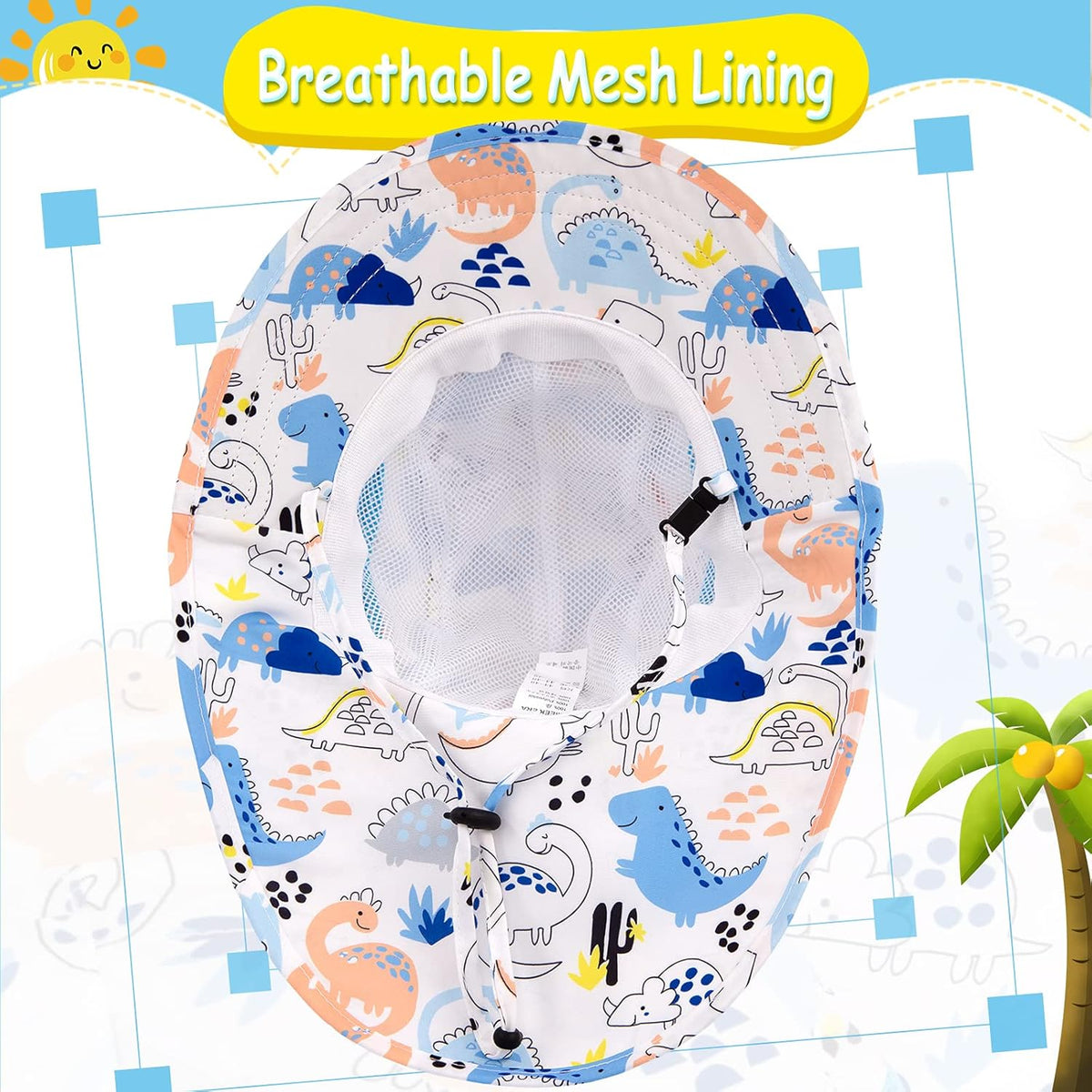 XIAOHAWANG Girls Sun Hat Baby Beach Hats Boys UPF 50+ Kids Summer Protection Cap Toddler Breathable