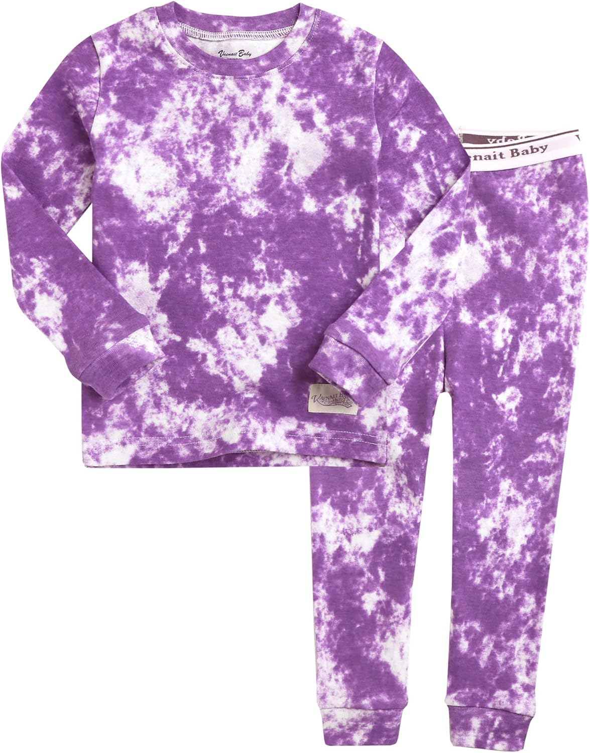 VAENAIT BABY 12M-12Y Toddler Kids Boys Girls 100% Cotton Marbling Tiedye Sung Fit Sleepwear Pajamas