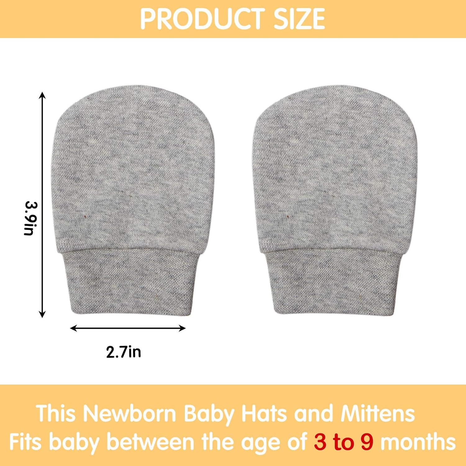 Geyoga 6 Pairs Newborn Baby Mittens No Scratch Gloves Infant Toddler Anti Scratch Essentials Unisex