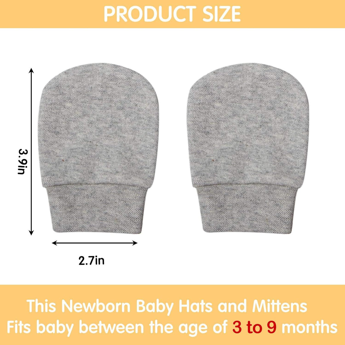 Geyoga 6 Pairs Newborn Baby Mittens No Scratch Gloves Infant Toddler Anti Scratch Essentials Unisex