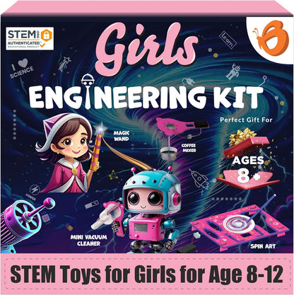 Butterfly EduFields 100+ STEM Projects | Girls Mini Engineering Kit for Ages 8 10 12 15 Years |