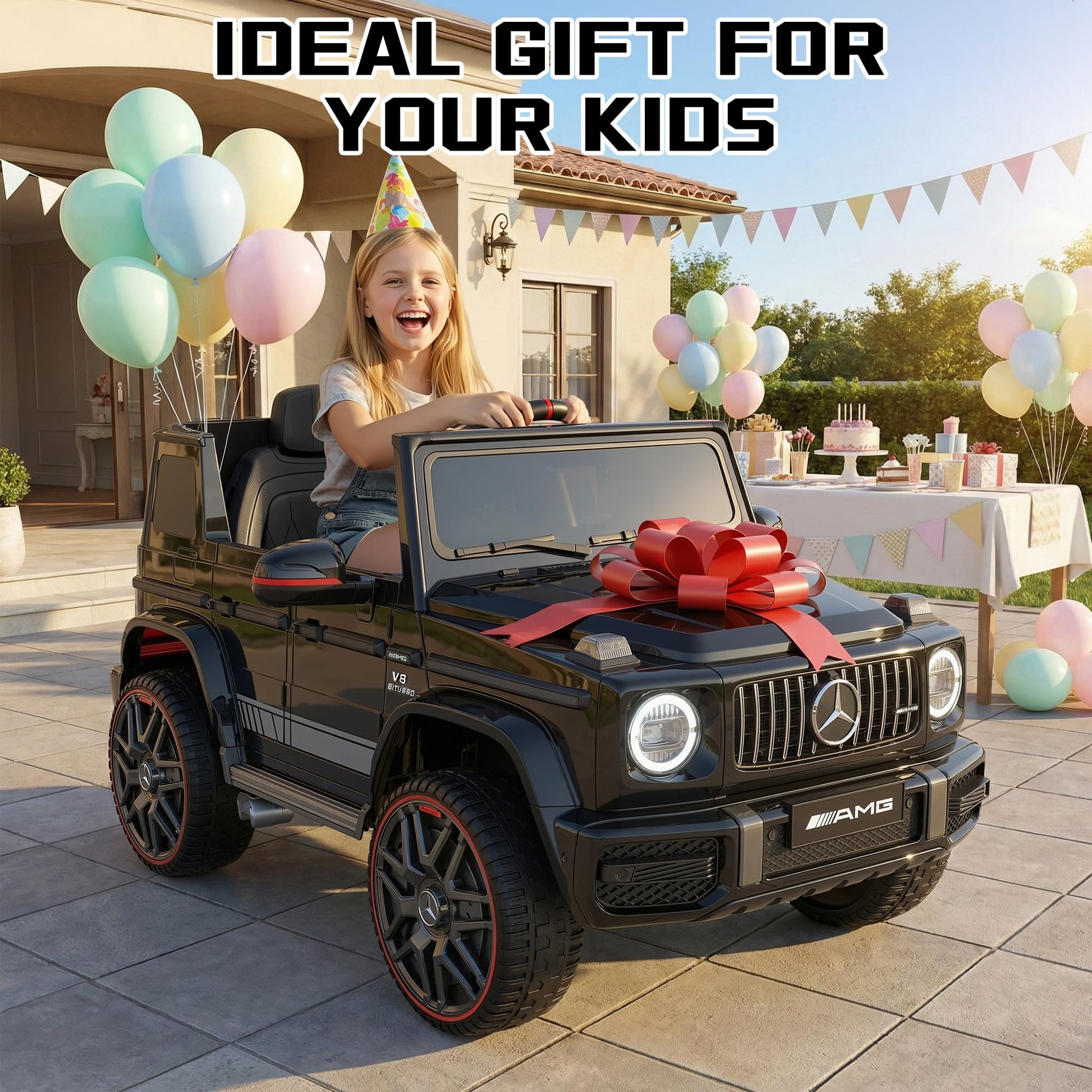 Mercedes-Benz G63 Kids Ride On Car, 12V Toddler Electric Car with Remote