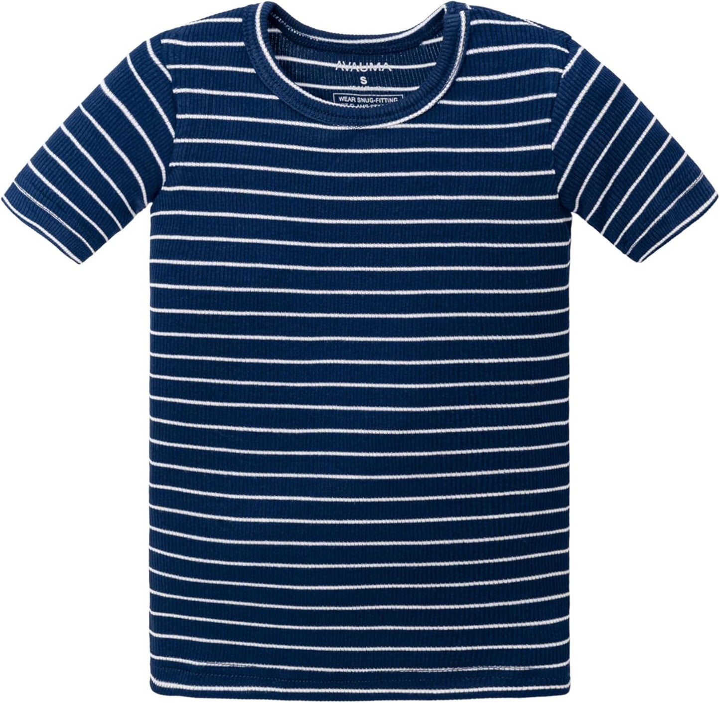 AVAUMA Stripe Pattern Baby Boys Girls Pajama Set Kids Toddler Snug fit Ribbed Sleepwear pjs for