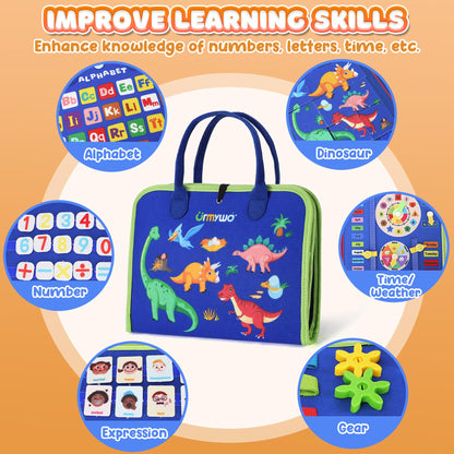 URMYWO Toddler Busy Board - Busy Book Montessori Toys Ages 3 and up - Preschool Learning Activities
