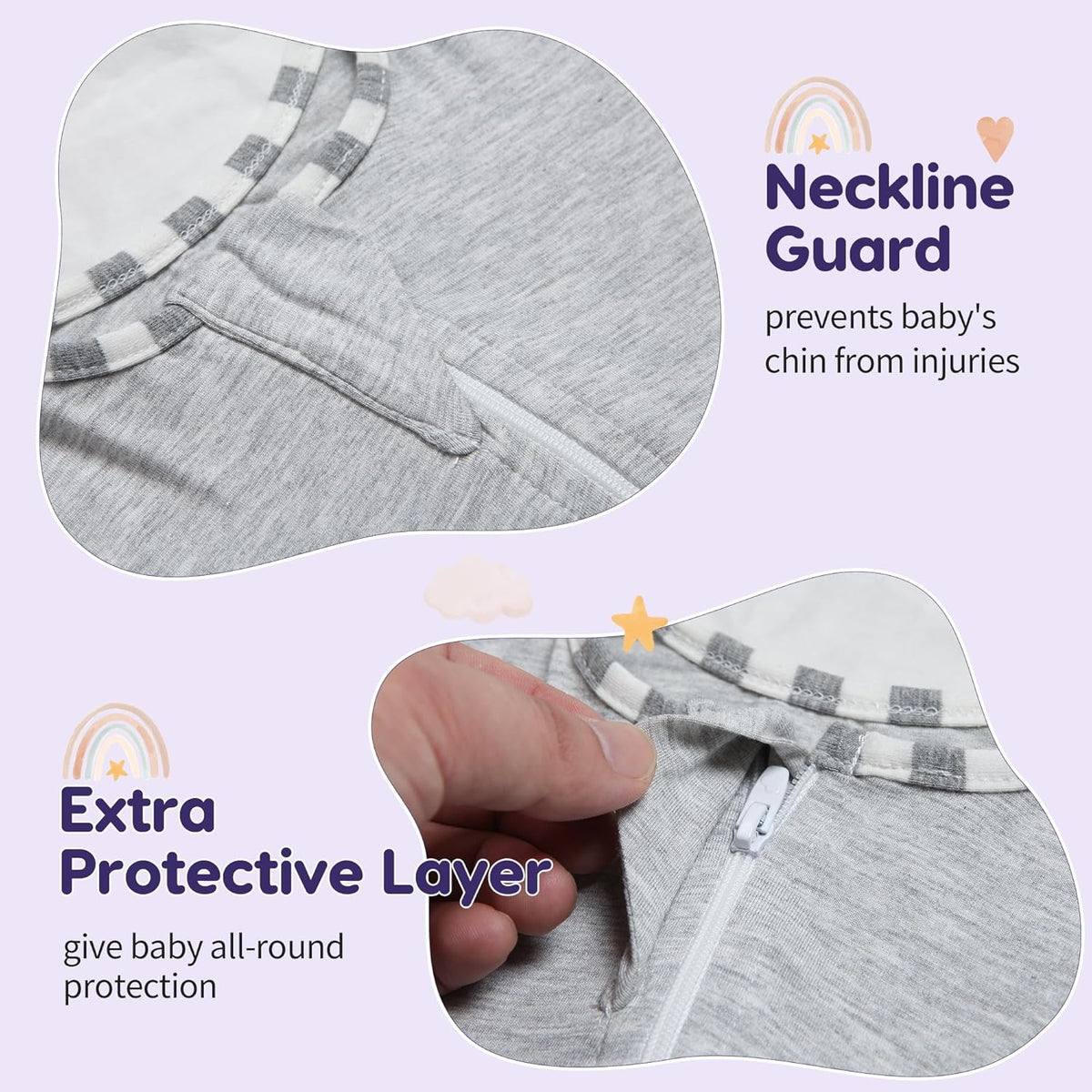 PuppyPaws Baby Sleep Sack, Transition Swaddle, Sleep Sack 6-9 Months, Wearable Blanket Baby with