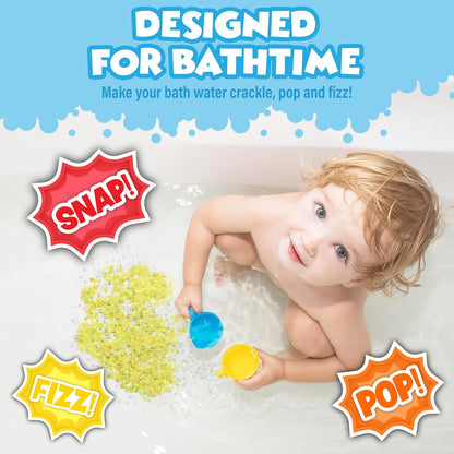 Tub Works® Bath Crackles Bath Toy, Variety 12 Pack | Nontoxic & Fragrance-Free | Makes Bath Water