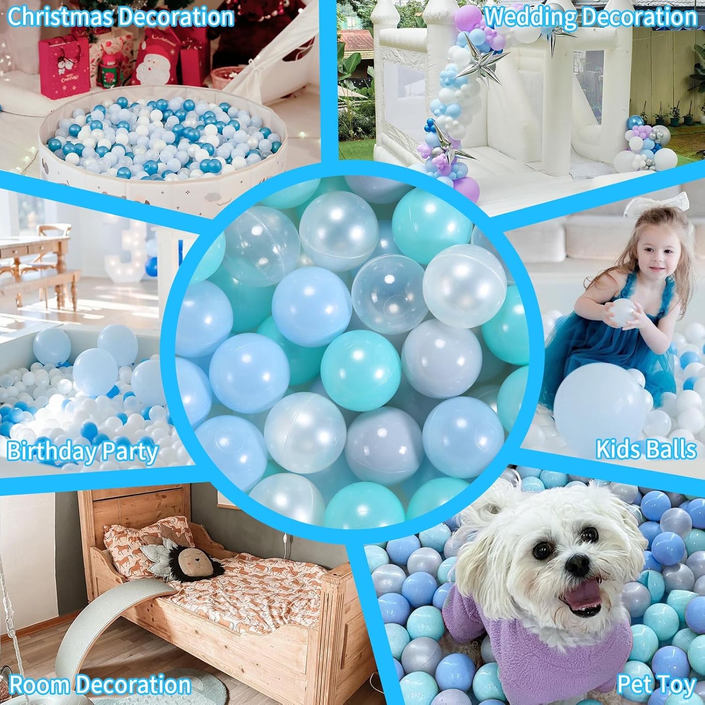 GOGOSO Playpen Balls for GirlsToddlers for Playhouse, Baby Pool, Play Ball Fun Centers, for Babies