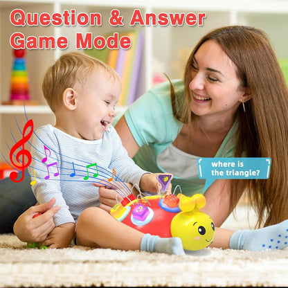 Baby Crawling Toys 6-12 Months,Musical Ladybug Crawling Toy for Infants 0-3-6 7 8 9 10 12-18