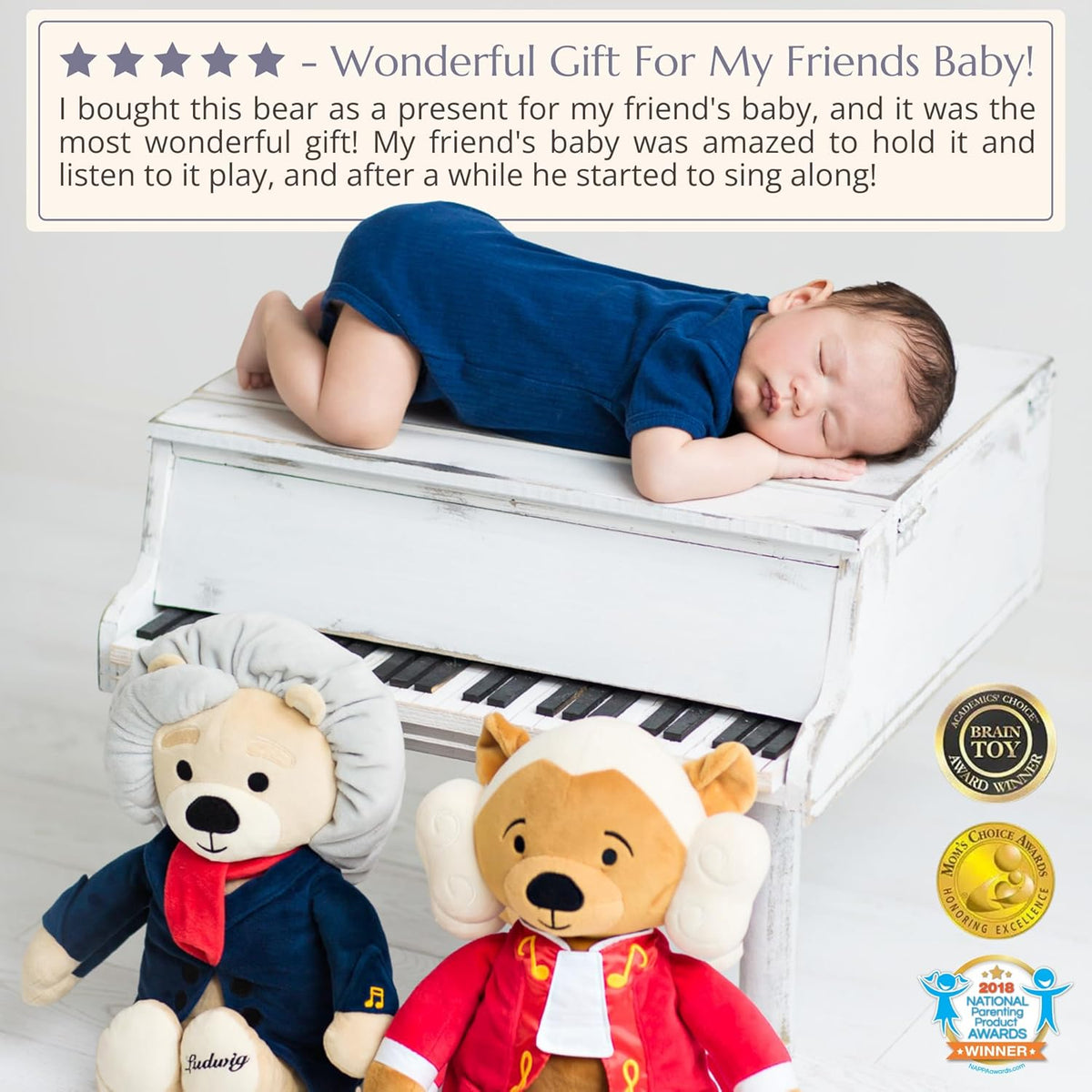 Ludwig Van Beethoven Virtuoso Bear – Plays 40 Mins of Classical Music, Educational & Soothing