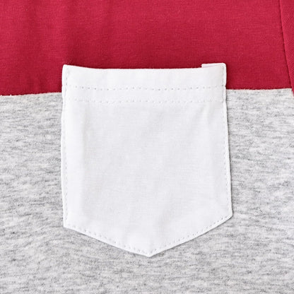 Baby Boy Clothes Toddler Boy Summer Outfits Short Sleeve Patchwork Top T-shirt & Pocket Pant Set 2
