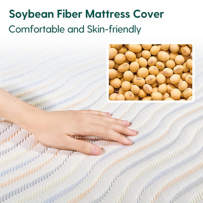 BABELIO Biobased Crib and Toddler Mattress Dual-Sided, CertiPUR-US, Removable Waterproof and