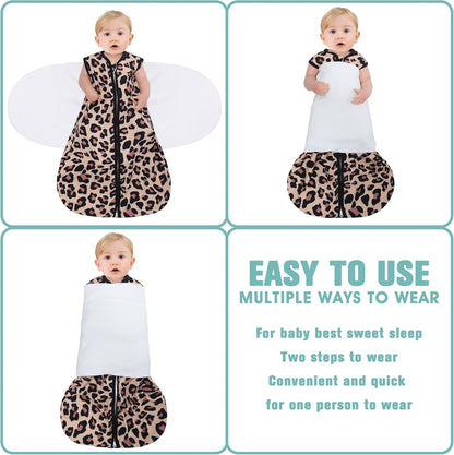 Newborn Sleep Sack Baby Swaddle,3-Way Adjustable Wearable Blanket,100% Rayon Cotton Swaddling