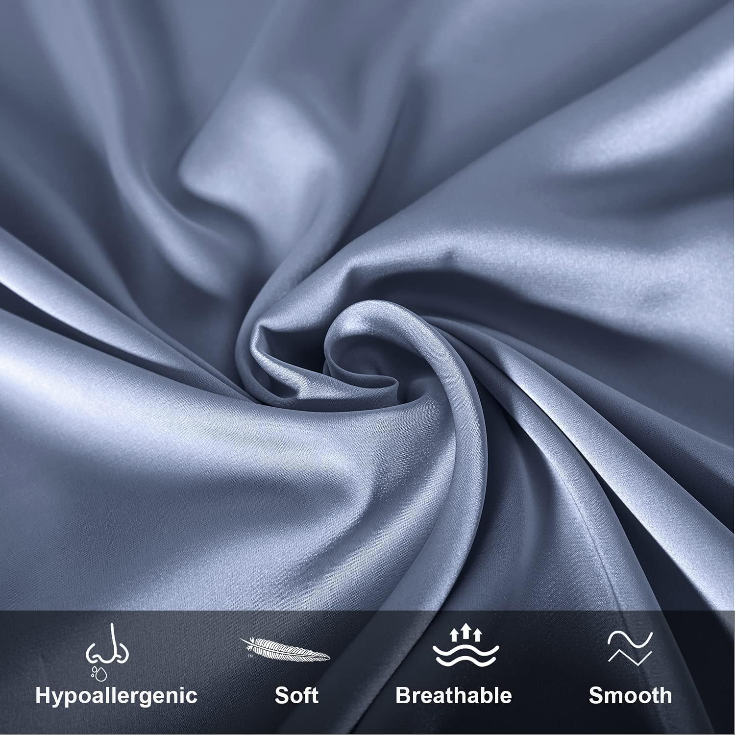 Mulberry Silk Pillowcase for Hair and Skin,Cooling Silk Pillow Case with Hidden Zipper,Allergen