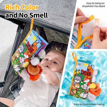 Jollybaby Baby Cloth Books, Touch & Feel Crinkle Soft Books, for Infants Babies, Toddler Early