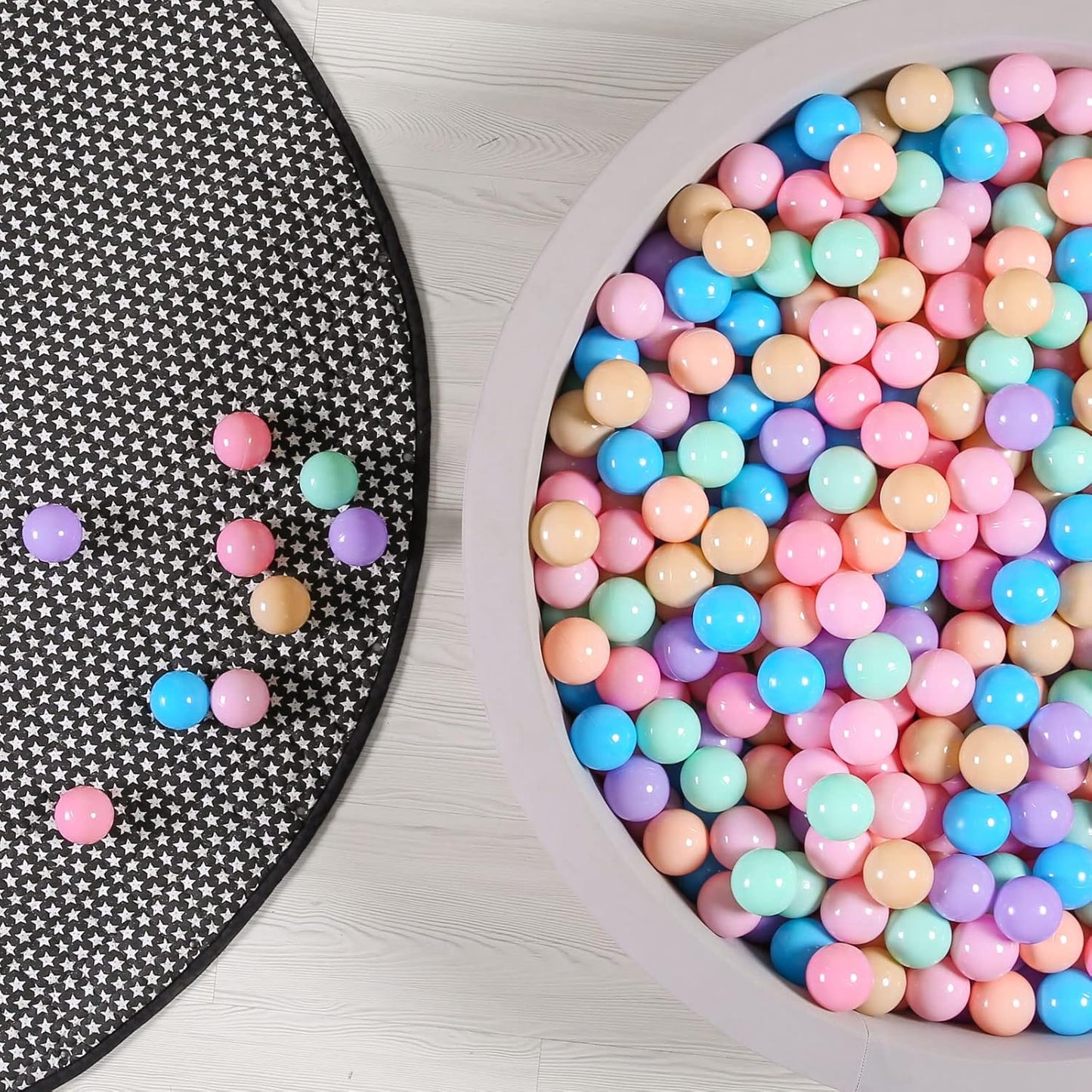 GOGOSO Ball Pits Balls for Toddlers Pack of 50 100 200 Plastics Shape Ball Non-Phthalate Non-BPA