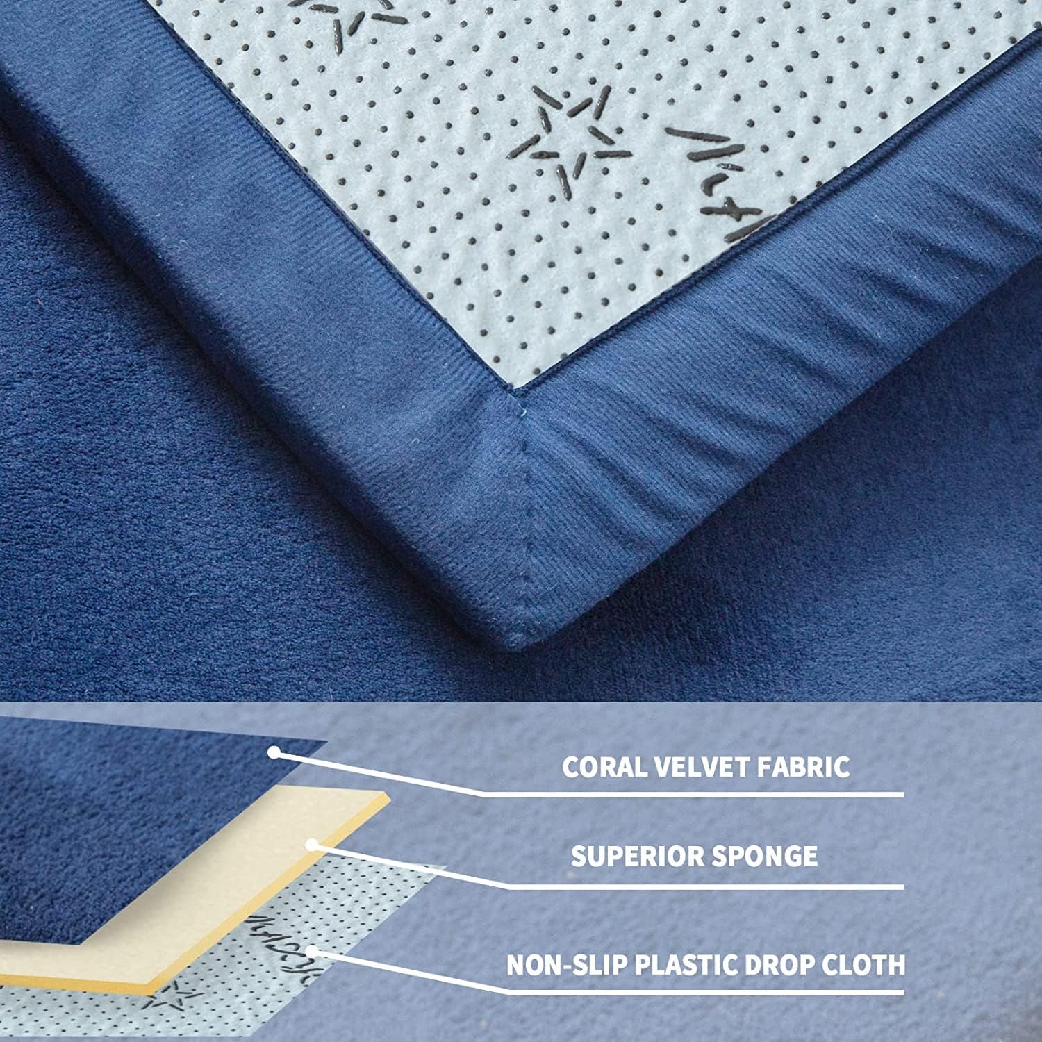 MAXYOYO Baby Play Mat, 1.2" Thick Memory Foam Soft Padded Carpet with Non-Slip Backing, 5x7 ft