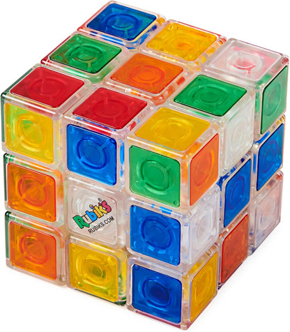 Rubik’s Crystal, New Transparent 3x3 Cube Classic Color-Matching Problem-Solving Brain Teaser