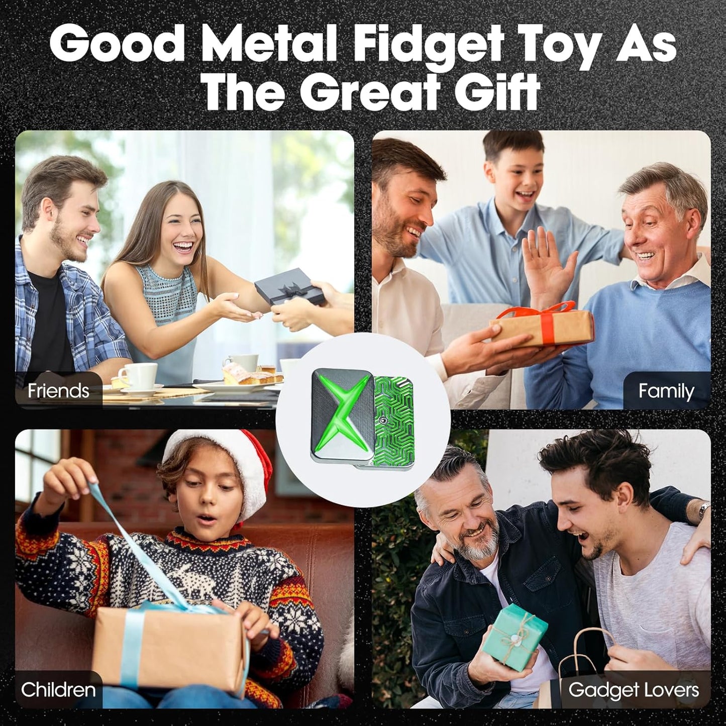 Infinite Lightning Fidget Slider Luminous Metal Magnetic Fidget Toys Adults for Stress Relief