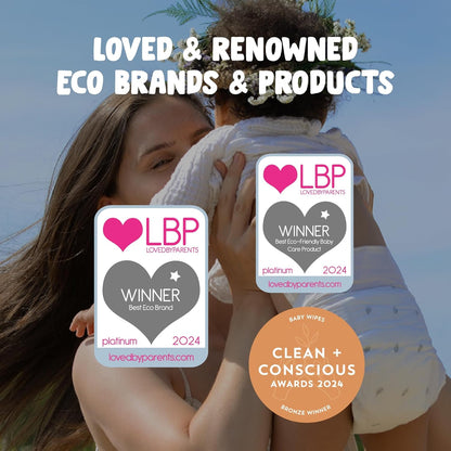 Naty Compostable XXL Baby Wipes - Unscented, 100% Plant-Based, Plastic-Free, Fragrance-Free