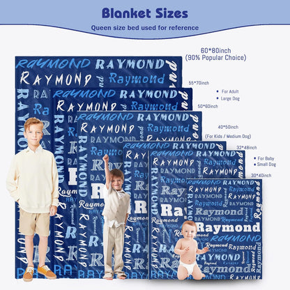 Personalized Baby Blanket with Name Customized Gift for Baby Shower Christmas Birthday New Mom