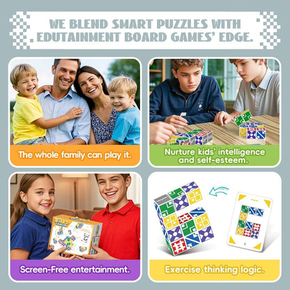 Family Board Game for Kids & Adults, Block Puzzle Games for Boys & Girls Ages 4-8 8-12, 2+ Player