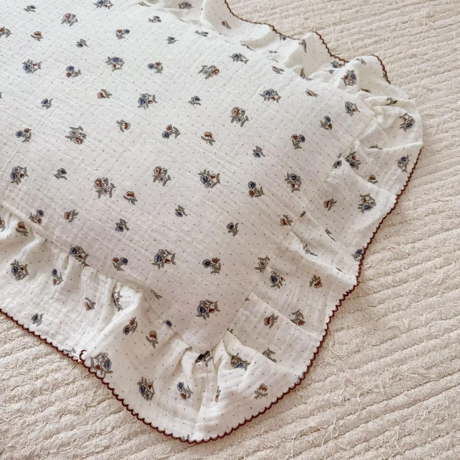 BuLuTu Crib Size Toddler Pillowcase 1 pc, 14"x20", Oeko-TEX Certified 100% Cotton Gauze Pillow