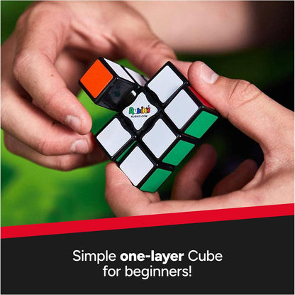 Rubik’s Edge, 3x3x1 Rubik’s Cube for Beginners Single Layer Puzzle Retro Educational Brain Teaser