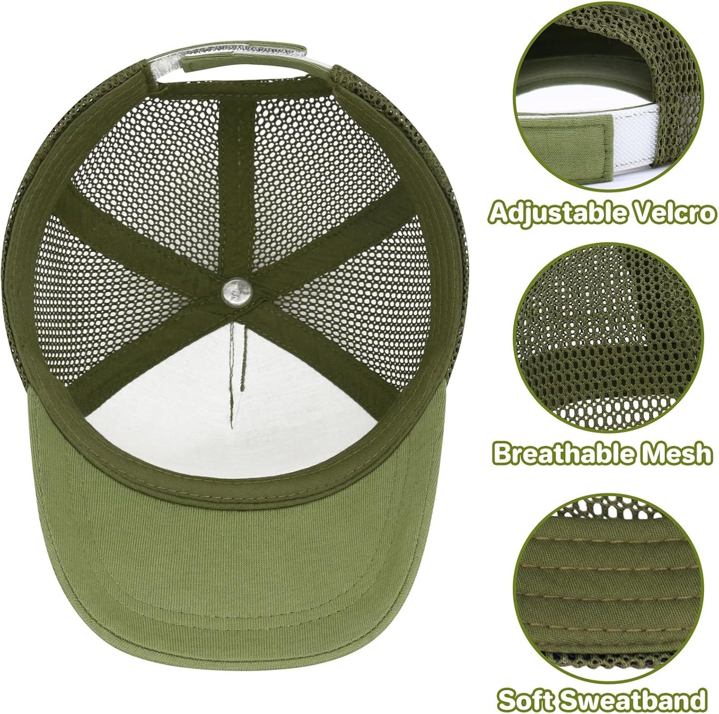 qikqik Baby Baseball Cap Toddler Baseball Hat with Mesh Infant Sun Hat UPF 50+ Baby Ball Cap