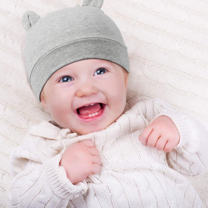 Geyoga 6 Pieces Newborn Baby Hat Bear Ears Infant Caps Baby Boy Girl Toddler Hats Infant Beanie