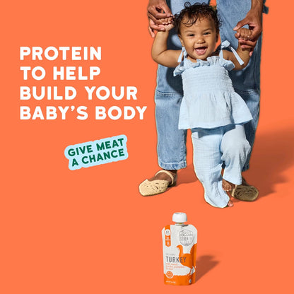 Serenity Kids 6+ Months Organic Baby Food Pouches - BPA-Free Range Turkey Pouches with Pumpkin