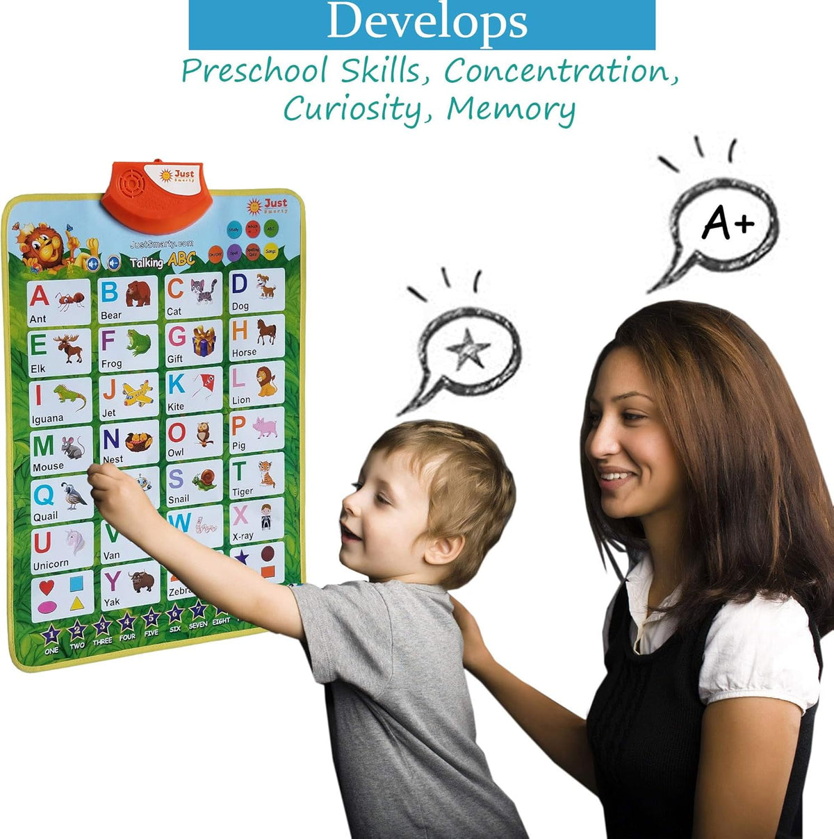 Just Smarty Interactive Learning & Education Toys for 2+ year old | Alphabet Learning Toddler Toys