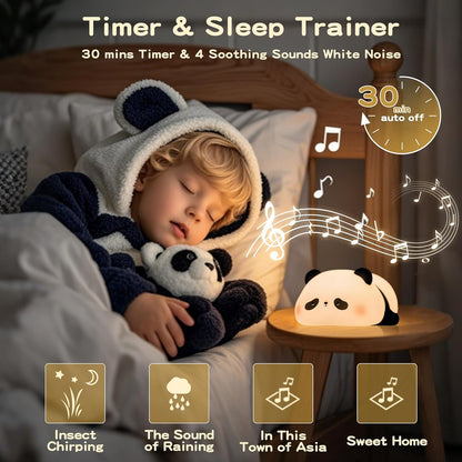 Panda Night Light with White Noise, Sound Machine for Baby Sleeping Aid,Toddler Sleep Trainer 4