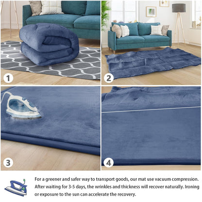 Baby Play Mat 1.2" Thick Memory Foam Nursery Rug Area Rug, 13’1” X 6’7” Yoga Mat Playmat Crawling