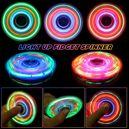 Gigilli 12 Packs Fidget Spinners for Kids Adults, Light up Party Favors Goodie Bags Stuffers for