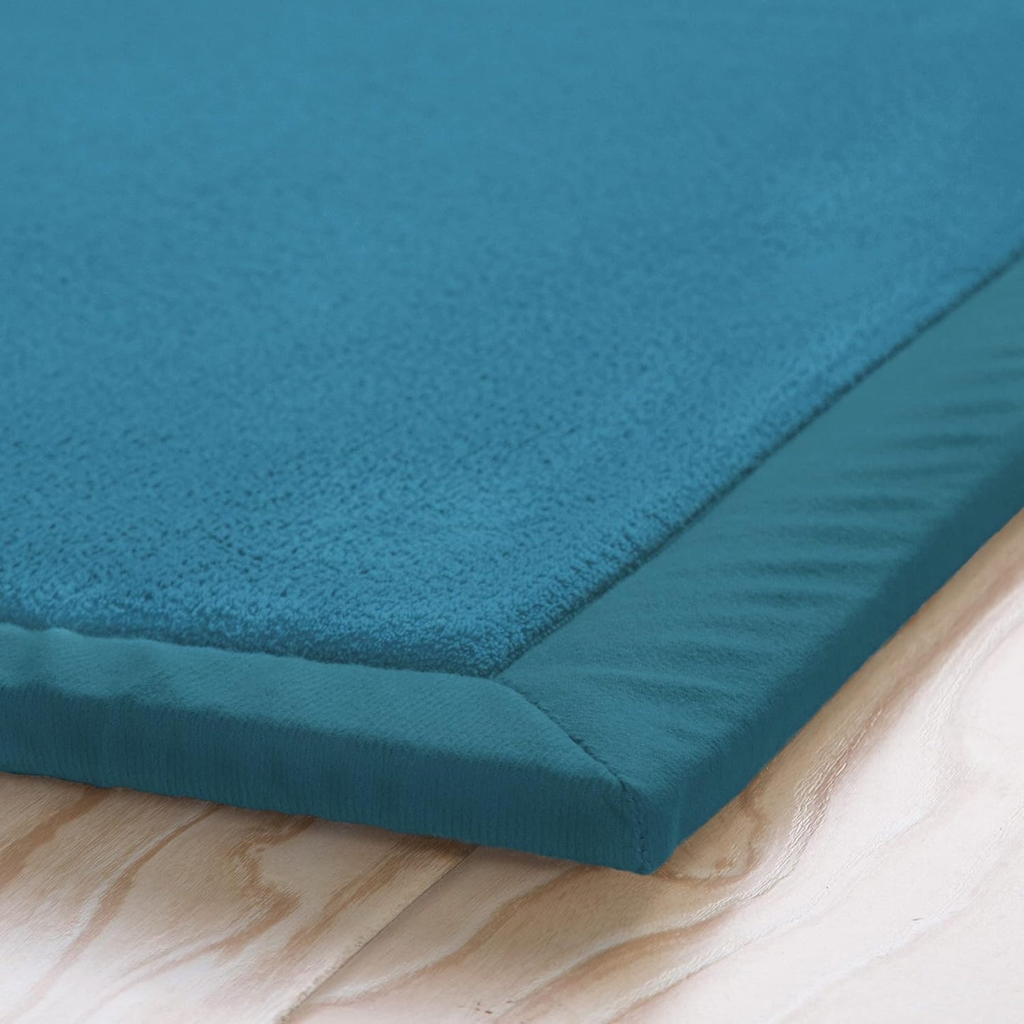 Loartee Coral Velvet Crawling Rug (6'8"x9'8", Blue) for Toddler Children Play Area Rugs Yoga Mat