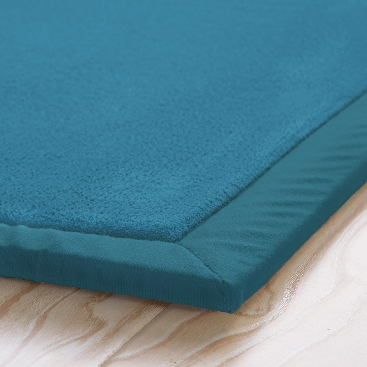Loartee Coral Velvet Crawling Rug (6'8"x9'8", Blue) for Toddler Children Play Area Rugs Yoga Mat