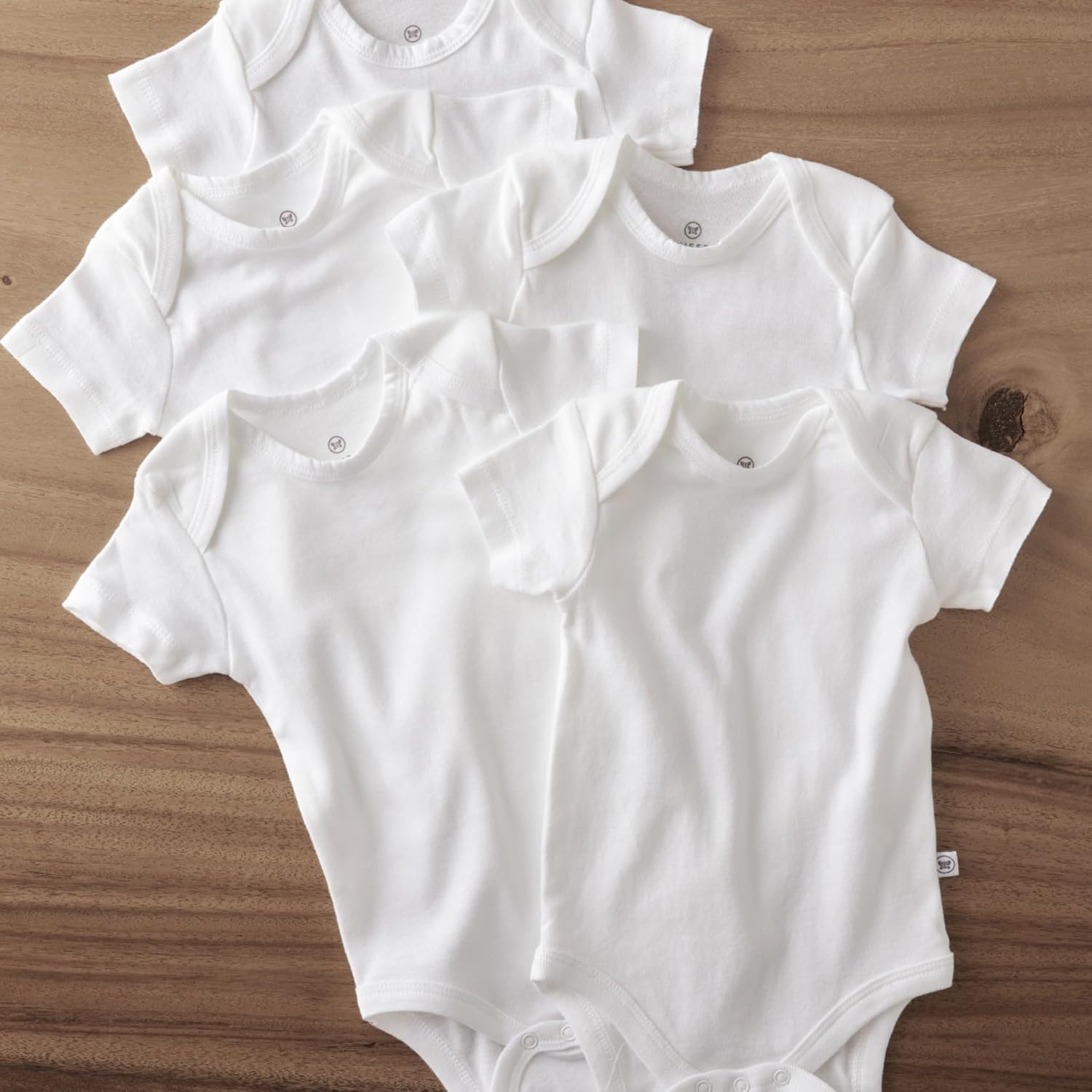 HonestBaby unisex-baby 10-pack Short Sleeve Bodysuits One-piece 100% Organic Cotton for Infant Baby