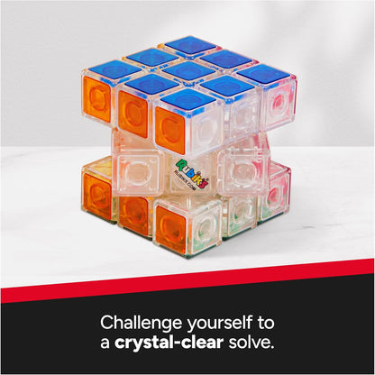 Rubik’s Crystal, New Transparent 3x3 Cube Classic Color-Matching Problem-Solving Brain Teaser