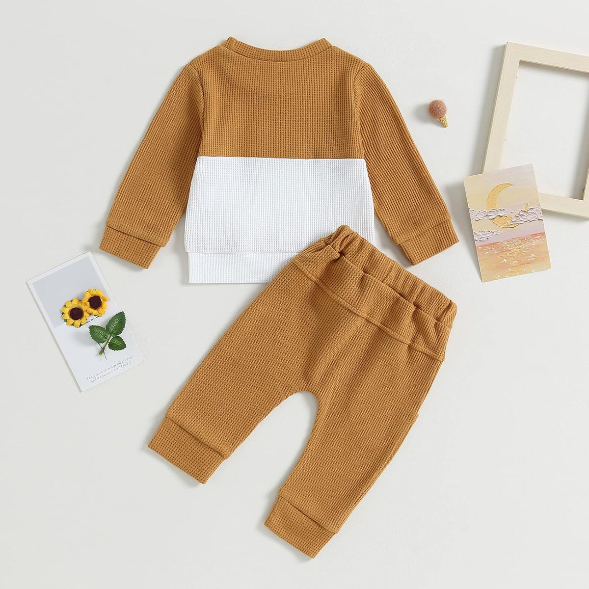 Kupretty Toddler Baby Boy Fall Winter Clothes Color Block Long Sleeve Sweatshirt Pullover Tops +
