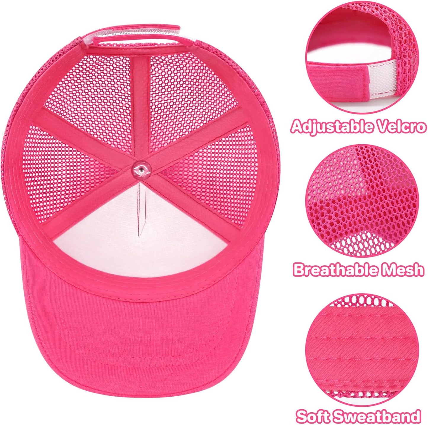 qikqik Baby Baseball Cap Toddler Baseball Hat with Mesh Infant Sun Hat UPF 50+ Baby Ball Cap