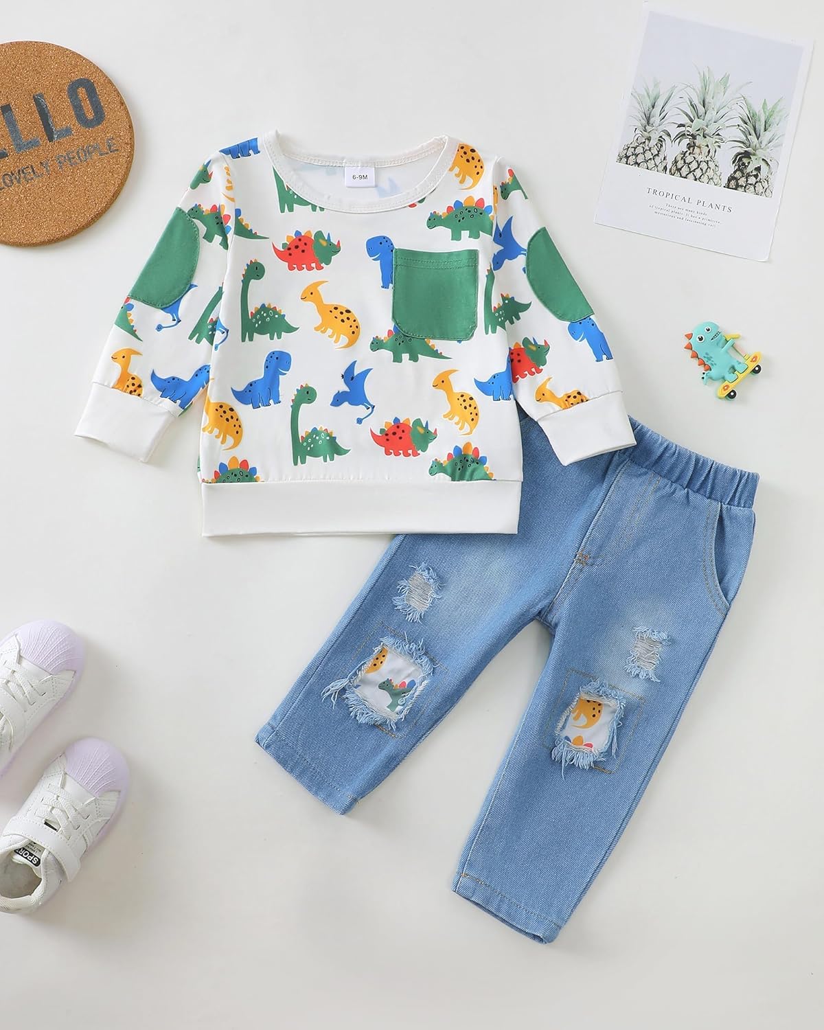 Toddler Baby Boy Outfits Fall Winter Clothes Color Block Long Sleeve Sweatshirt Tops + Jogger Pants