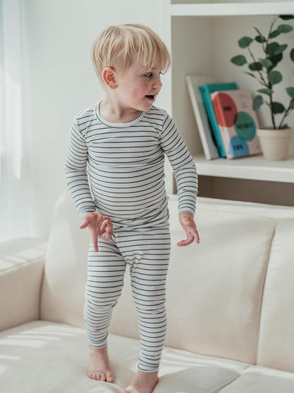 AVAUMA Stripe Pattern Baby Boys Girls Pajama Set Kids Toddler Snug fit Ribbed Sleepwear pjs for
