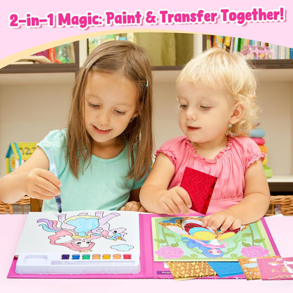 JoyCat Paint with Water Coloring Books, Art & Craft Activity, Princess No Mess Art for Kids Ages